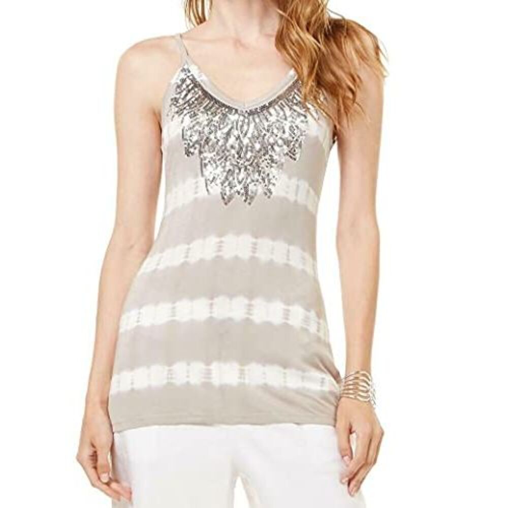 Embellished Tie Dyed Tank Top